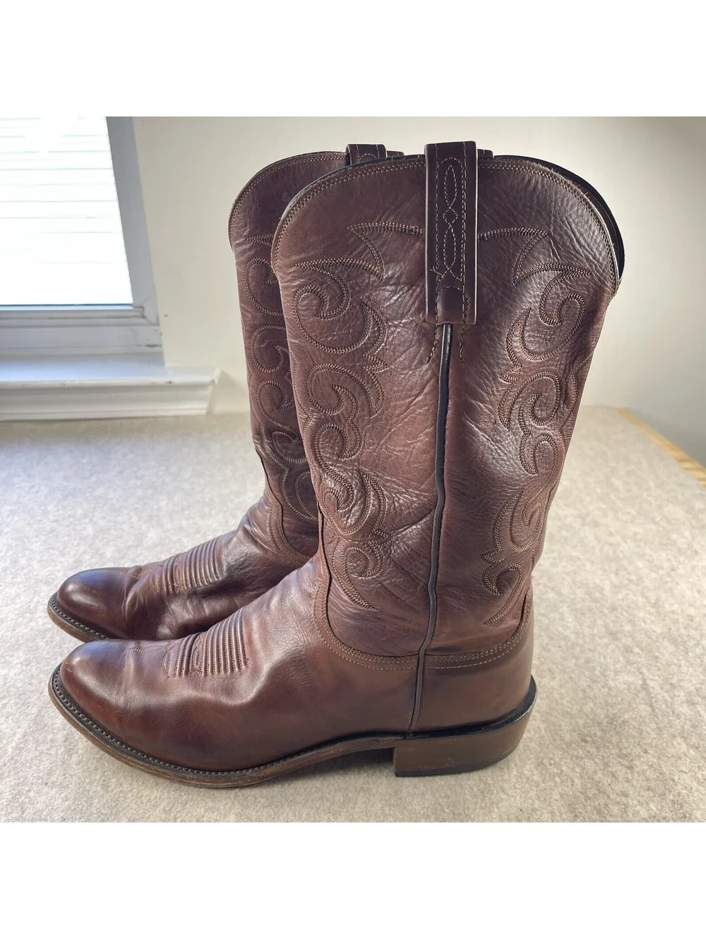 1883 Lucchese Western Cowboy Boots 11D Men’s Brown Leather N8879R8 made in USA